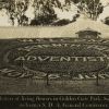 In letters of living flowers in Golden Gate Park, San Francisco welcomes the General Conference of Seventh-day Adventists, 42nd Session, 1930, at San Francisco, California