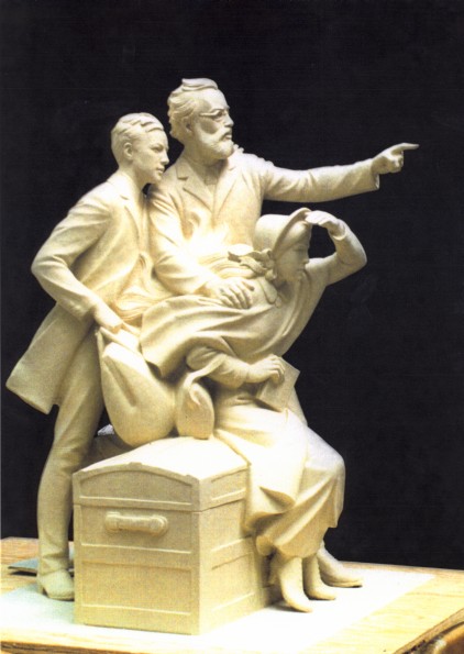 Model of the John N. Andrews statue by Alan Collins, sculptor