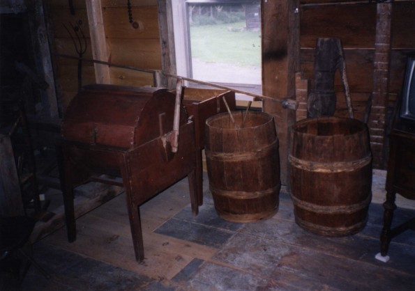 Barrels found in an upper attic May 7, 1987.  One contained over one thousand original William Miller documents.