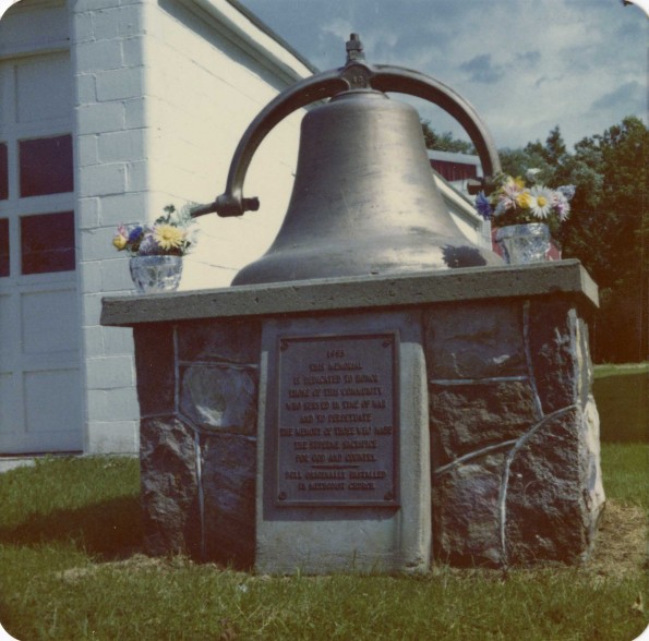 Bell at Grand Ledge Michigan camp meeting site.  Bell originally from a Methodist Church