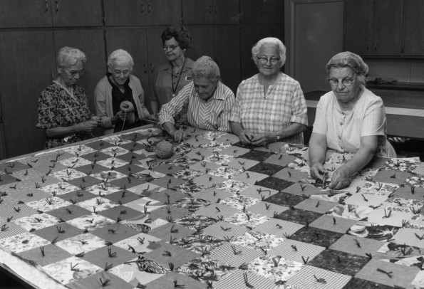 Quilting bee at the Berrien Springs Community Services Center (Mich.)