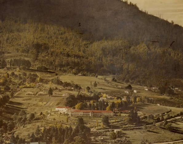 Longburn College from the air, 1950s?