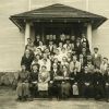 Cedar Lake Academy faculty and student group, 1916-1917