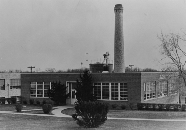 Adelphian Academy boiler plant, laundry, and mantenance facility, about 1949
