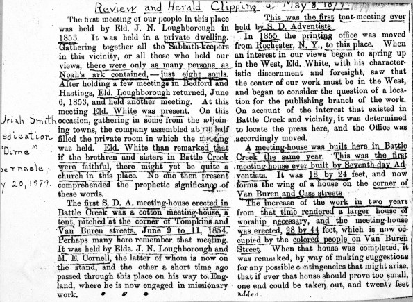 First SDA meeting-houses of Battle Creek