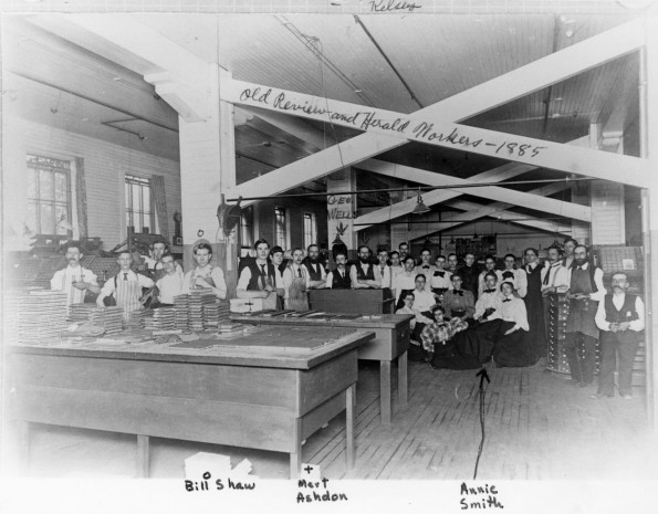 Review and Herald Publishing Association workers in 1885