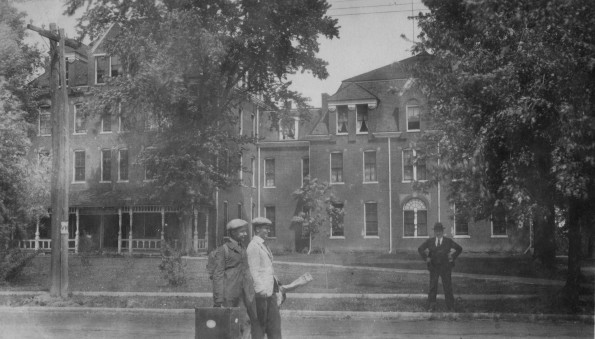 Clinton Theological Seminary Huntz and Heini Witzke (?) arrive at school