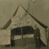 Book sale tent at the Michigan Conference camp meeting, perhaps in the 1930s