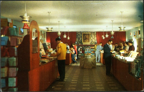 Inside view of the book and bible house at Grand Ledge campground