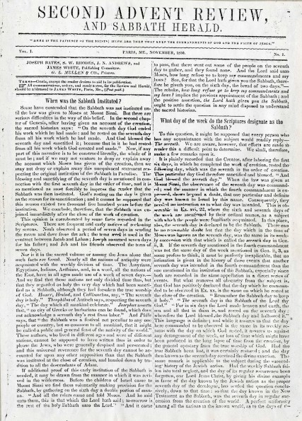 When was the Sabbath Instituted article