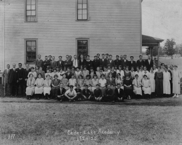 Cedar Lake Academy faculty and students, 1924-1925