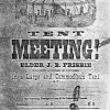 Religious tent meeting advertisement