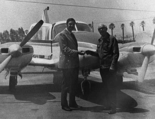 Twin Aztec airplane sent to Guatemala in 1974 by the Quiet Hour
