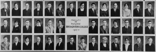 Broadview College faculty and employees, 1927-1928