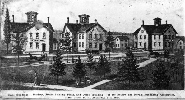 Review & Herald Buildings about 1874