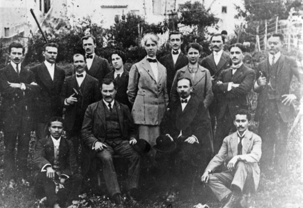 Attendees at a conference where the decision was made to buy the property on which to build Brazil College, 1914