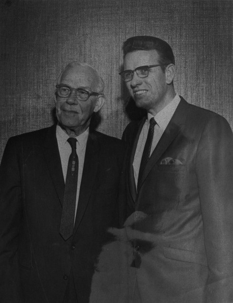 LaVerne E. Tucker joins his father, J. L. Tucker, for the Quiet Hour broadcast