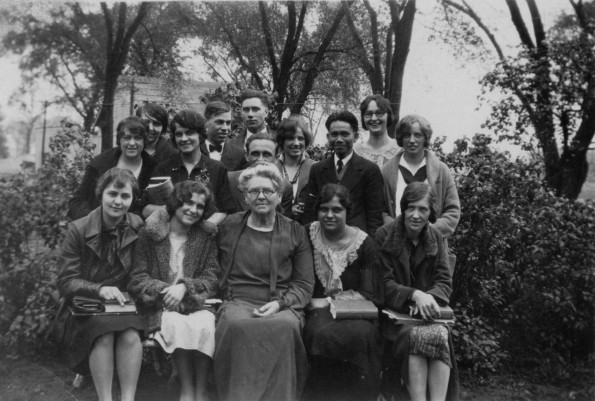 Clinton Theological Seminary student group with their teacher Ms. Sweitzer