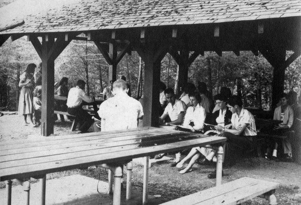 Madison College students at an outdoor worship