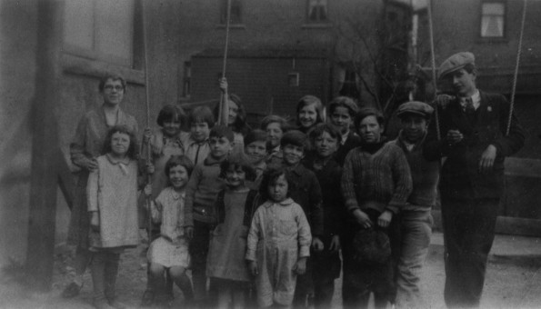 Students and their teacher at the Toronto Seventh-day Adventist Church School (Ont.), 1926 or 1928