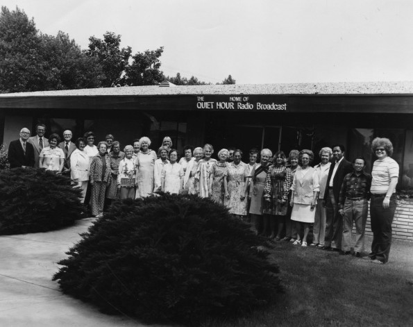 The Quiet Hour radio broadcast staff, 1977
