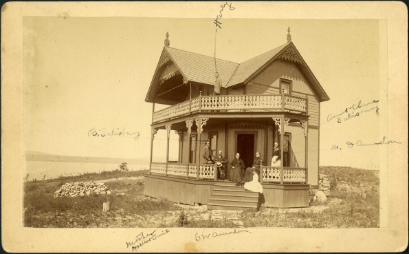 The Smiths, Amadons, and Salisburys at the Salisbury cottage in Petoskey, MI