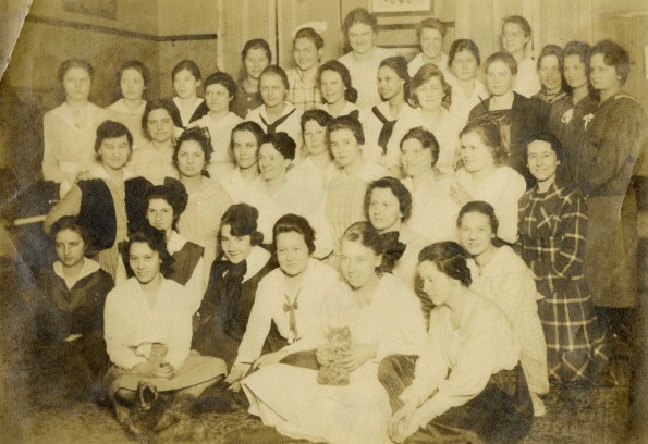 Mount Vernon Academy club or group of young women, 19teens