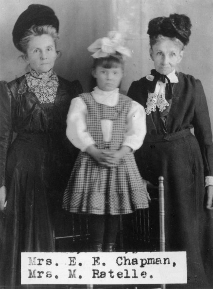 Elmira E. Chapman, Marguerite Ratelle, and an unknown girl