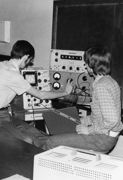 Union College students test electronic equipment