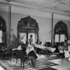 Battle Creek Sanitarium patients in a sitting room