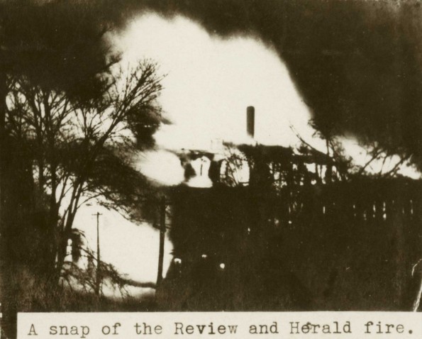 Review and Herald office fire