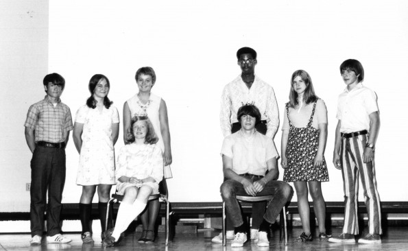 Andrews University Elementary Junior High courtesy king and queen, 1970-1971