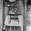 Battle Creek Sanitarium's first electric light cabinet, invented by Dr. John H. Kellogg, 1894