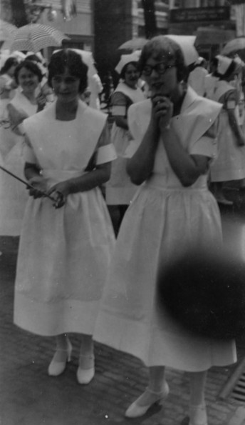 Hinsdale Sanitarium and Hospital nurses participate in a parade