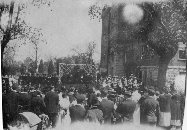 Union College graduation program in front of the Administration Building