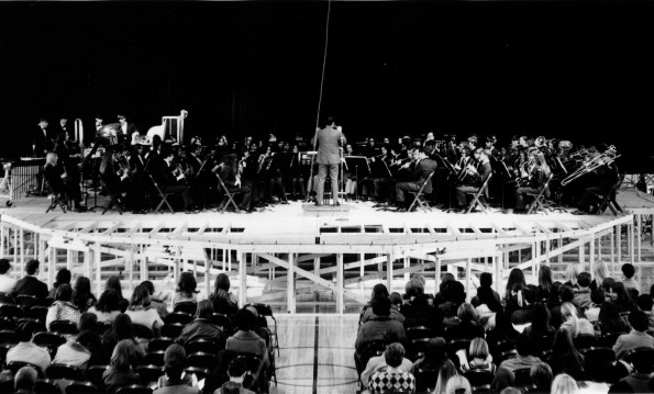 Buchanan High School band plays for Andrews Academy, 1971