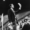 Festival of Faith, Lincoln Nebraska, 1978, Chet Damron speaking to a section of Festival attendees
