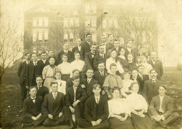 Professor Emil Witzke and his students, Union College, around 1910