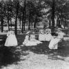 Battle Creek Sanitarium nurses relaxing while off duty