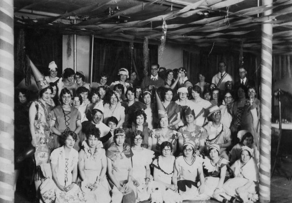 Hinsdale Sanitarium and Hospital staff enjoy a party