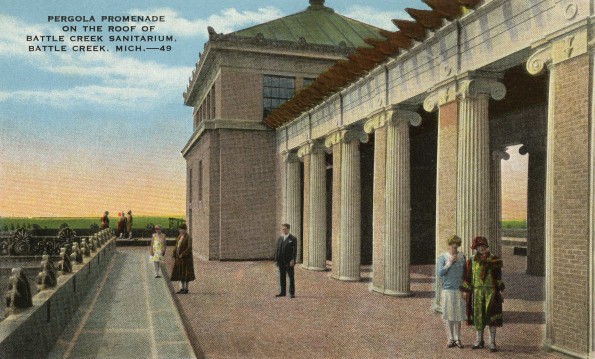 Battle Creek Sanitarium Pergola Promenade on the roof of the 15 story Sanitarium building [drawing]