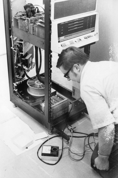 Walla Walla College engineering students in a lab