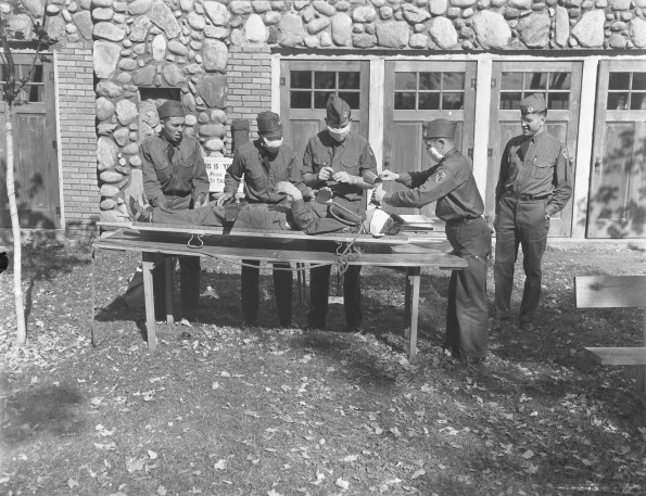 Medical Cadet Corps first aid training at the Grand Ledge training facility