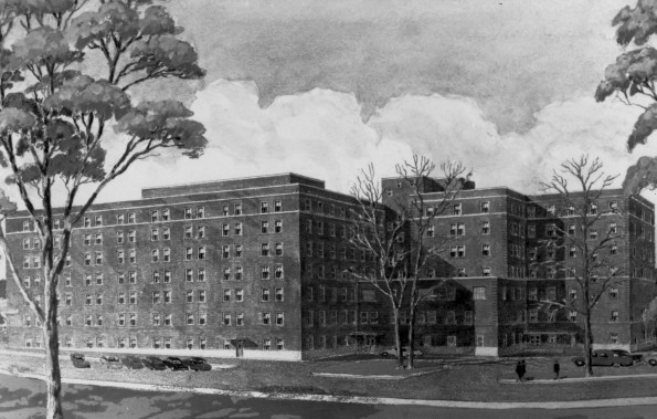 Hinsdale Sanitarium and Hospital 1950's addition [drawing]