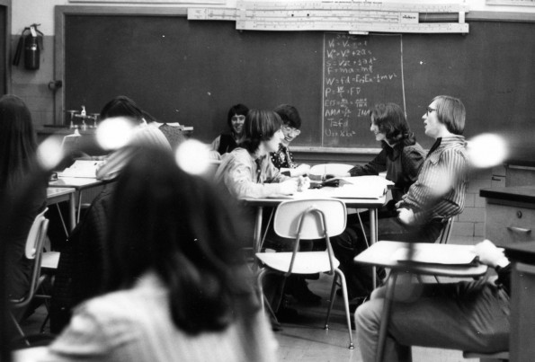 Andrews Academy students in physics class