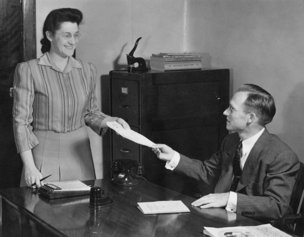 Hinsdale Sanitarium and Hospital administrator and a secretary