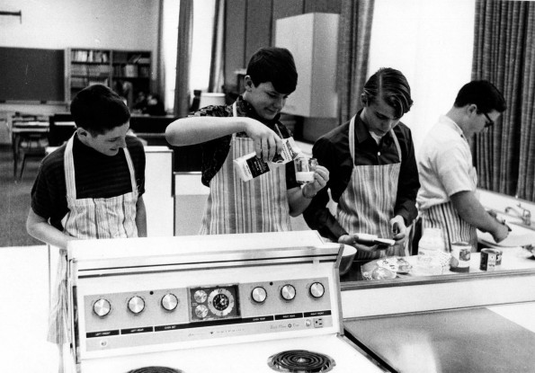 Andrews Academy students in home economics class
