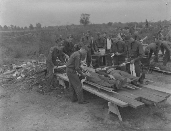 Medical Cadet Corps stretcher training