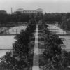 Battle Creek Sanitarium tennis courts with the Annex Building visable in the background