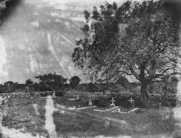 Cemetery at Solusi Mission showing the graves five early mission pioneers
